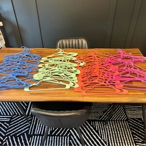 72 Ct. Adult Teen Colorful Rainbow Hangers - Blue, Mint, Coral, Purple